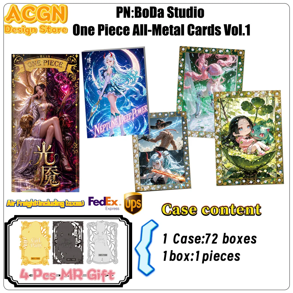 Wholesale 2026 One Piece Character Game Collectible  Metal Cards Goddess Rare Anime Card Cartoon Board Game Birthday Gift