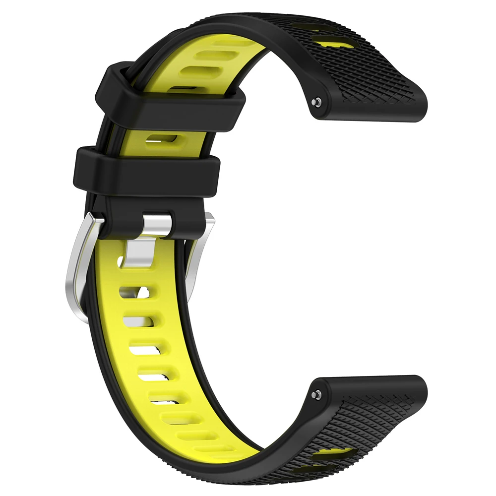 Faixa de borracha esportiva para Garmin Vivoactive 4, Venu 2, Forerunner 265, 255 Music RUN Strap, Acessórios respiráveis em silicone, 18mm, 20mm, 22mm