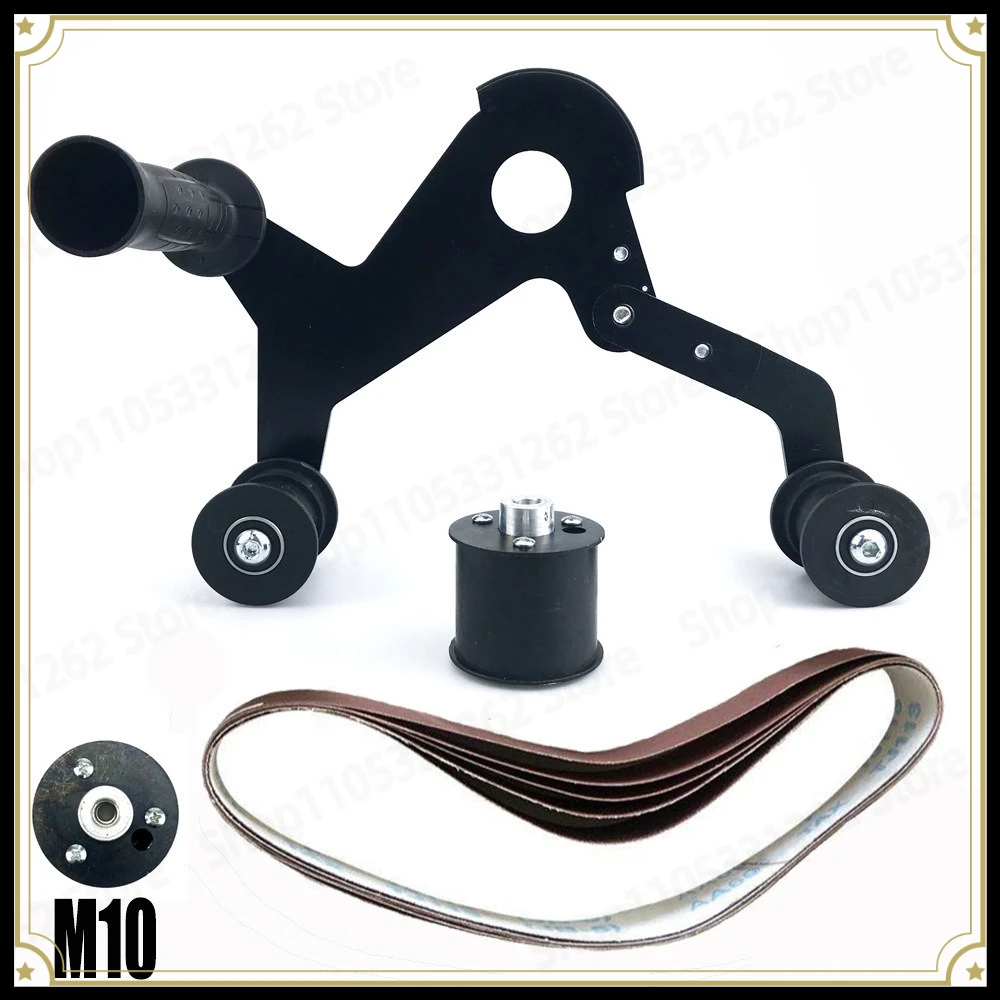 Belt Sander Attachment for Angle Grinder, Tube Polishing Sanding Head, Stainless Steel Pipe Polisher Conversion Tool