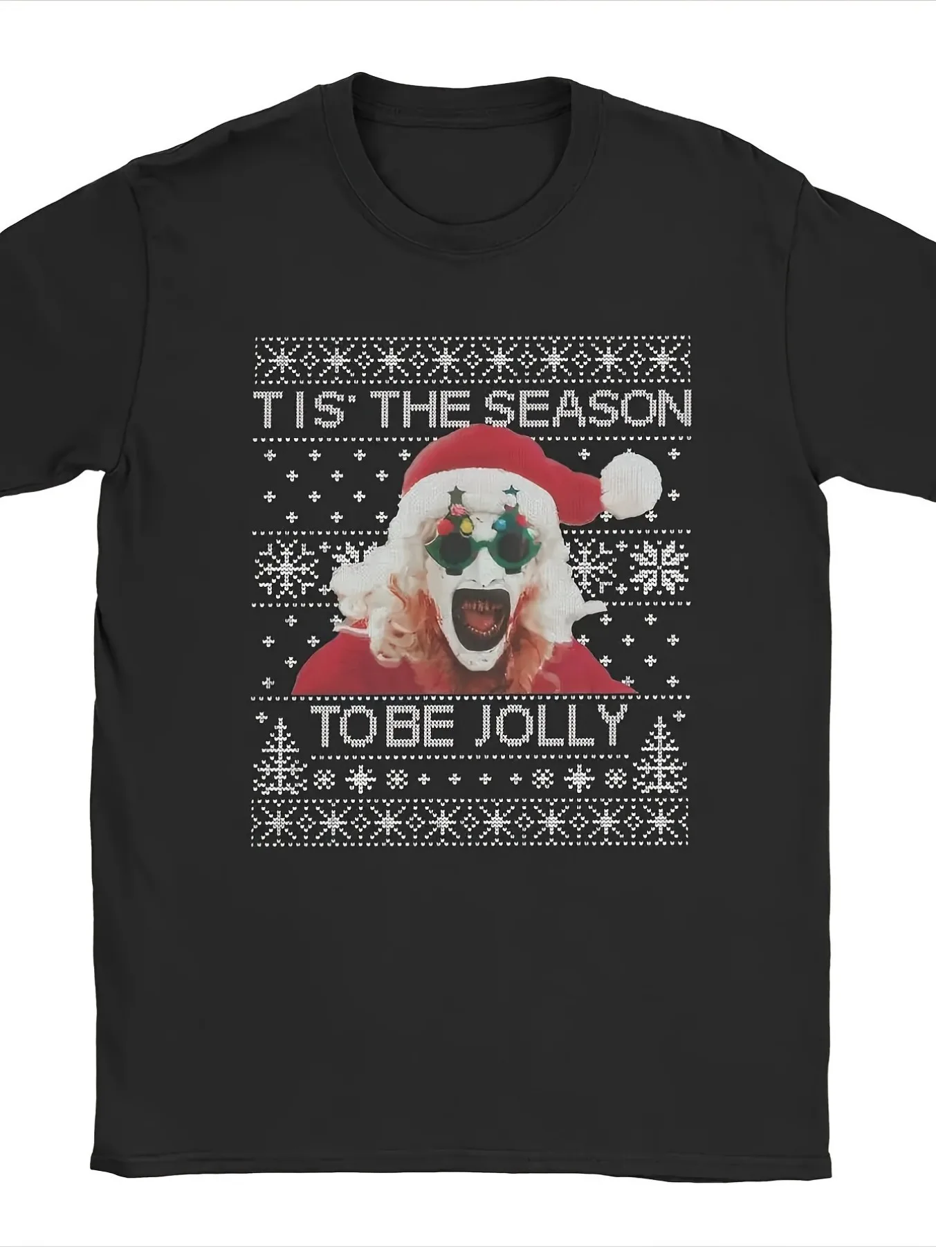 

Top Pick Local Men's Horror 3 Christmas Clown Scary Holiday Graphic Tee