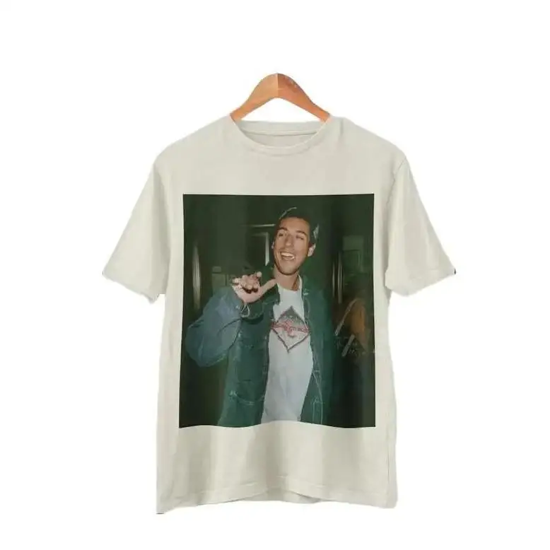 Adam Sandler Retro T-shirt Man Vrouw Hoge kwaliteit Vintage T-shirt Katoen Korte mouwen Mode T-shirt Zacht ademend Tops