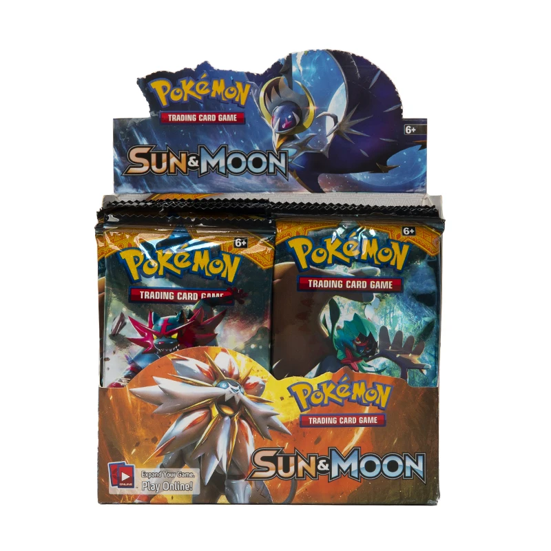 Juego de cartas de Pokémon para niños, juego adicional de Cartas coleccionables, regalos de sol y luna, 360 unids/set