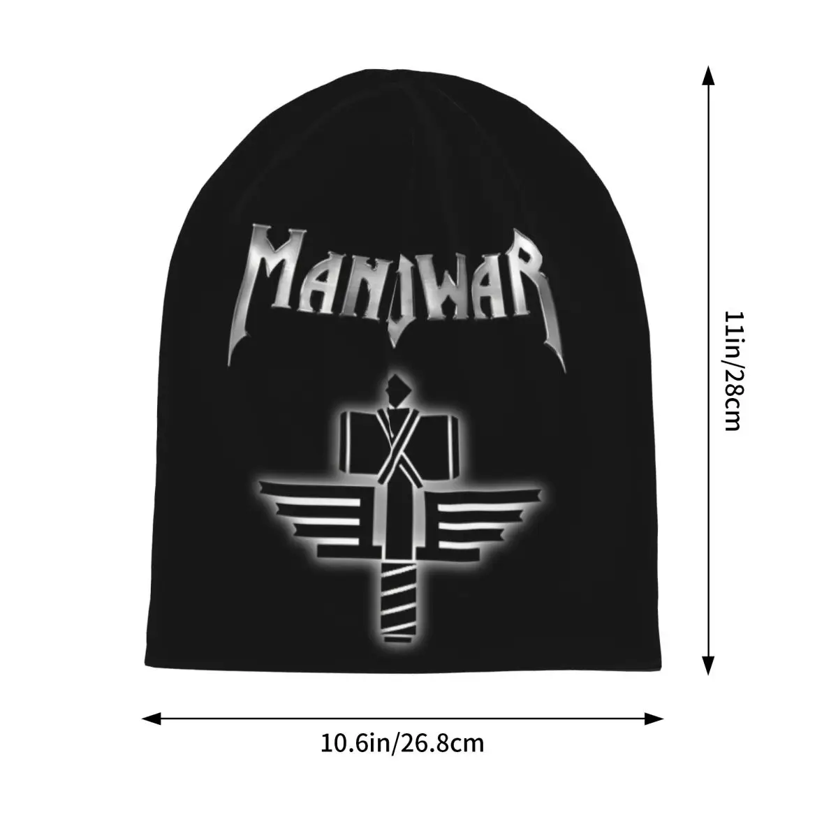 Manowars Band Logo Beanie Hats Skullies Beanies Outdoor Sport Warm Soft Men Women Unisex Caps Autumn Custom Cute Bonnet Hats