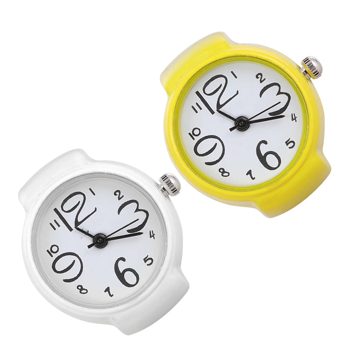 2Pcs Ring Watch Finger Stylish Vintage Design Quartz Glass Unique Fashion Watch Ring for Women Men Casual Daily Wear