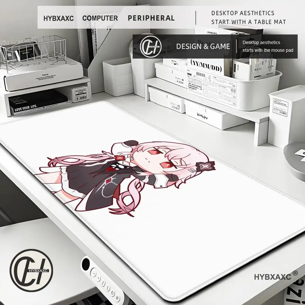 

Mouse Pad Honkai Star Rail Gaming Desk Mat Kawaii Girl Evernight March 7th Anime Keyboard Mat Non-slip Mat Large Protector