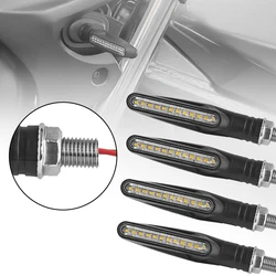 2/4pcs Universal LED Motorcycle Turn Signal Light Blinker Rear Lights Lamp Accessorie Waterproof Amber Flasher Indicator
