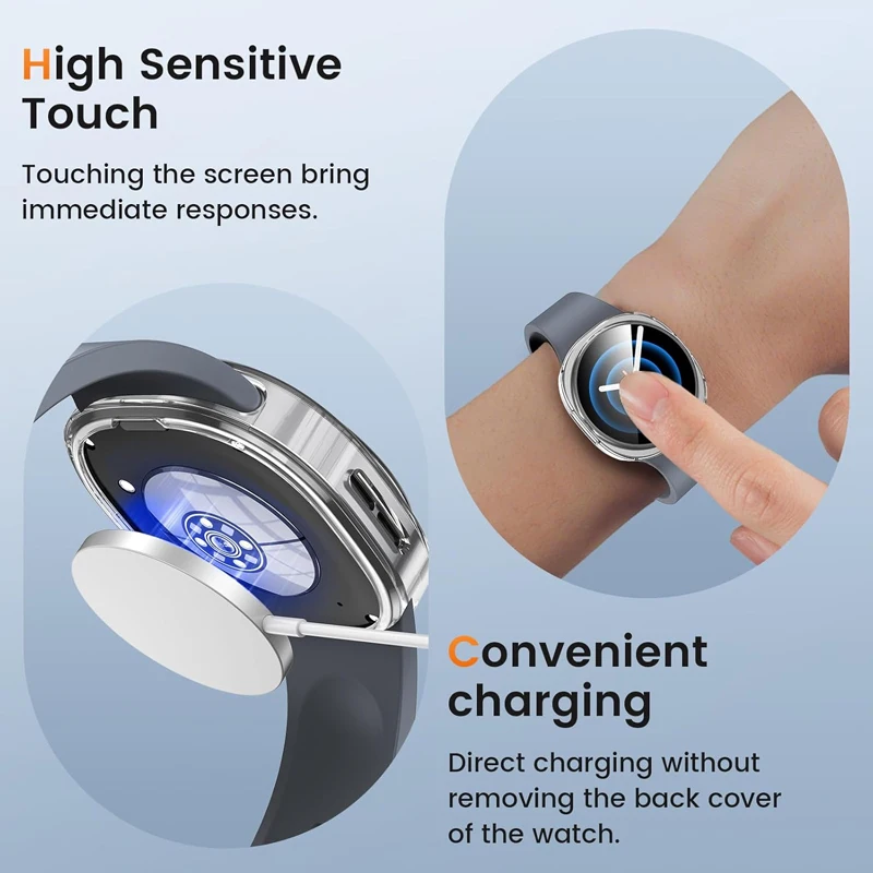 Watch Case for Samsung Galaxy Watch 8 40mm 44mm TPU Screen Protector All-Around Frame Bumper