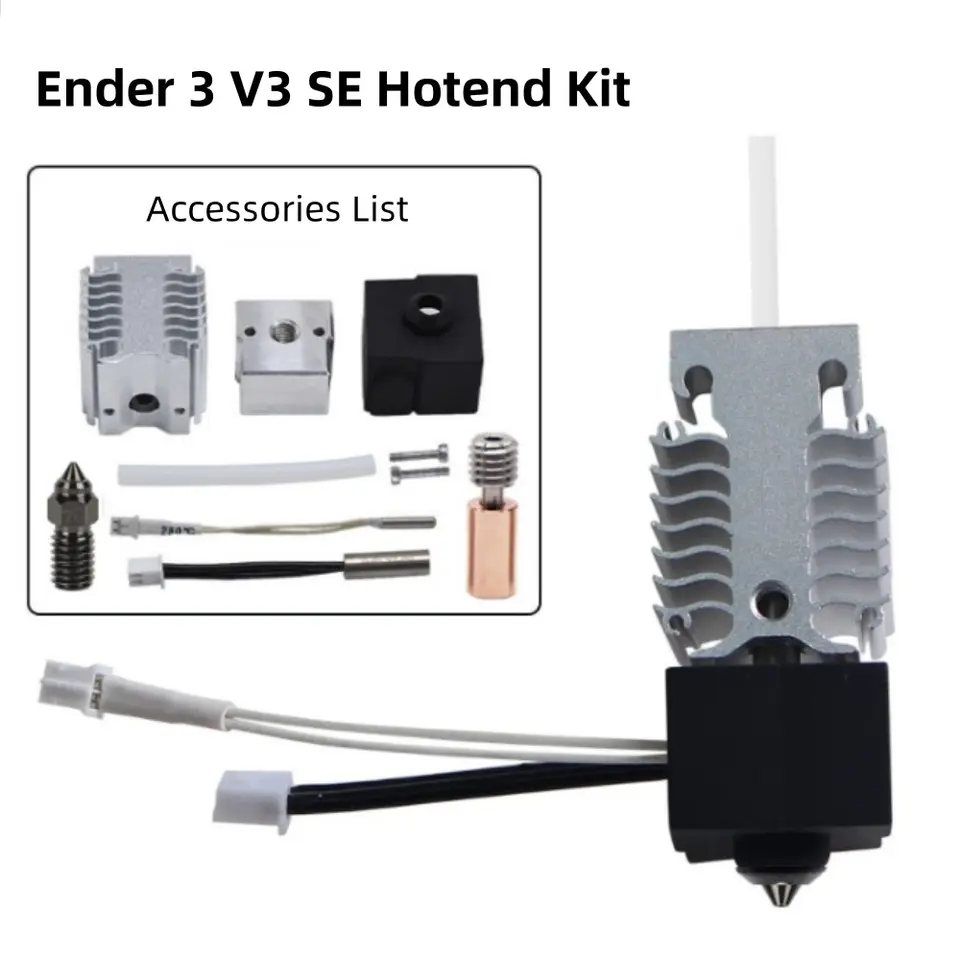 مجموعة هوت إند Creality Ender 3 V3 SE من سبائك التيتانيوم مع كسر حراري ثنائي المعدن 24V 40W رأس J-head لموديل Ender-3 V3 SE - 6