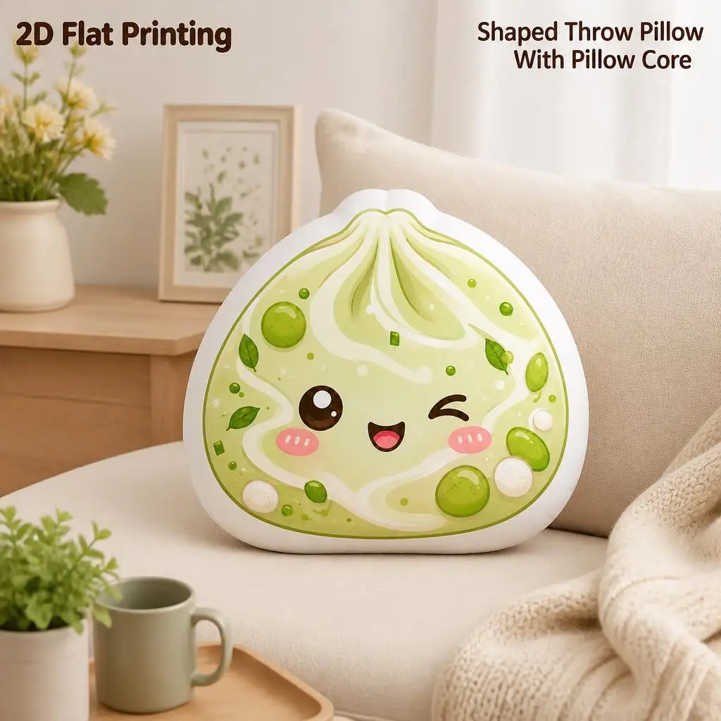 Matcha Dumpling Cute Kawaii Gift For Birthday Plush Pillow Cushion Irregular Stuffed Throw Pillow Home Decor Gift Sofa Bed Home