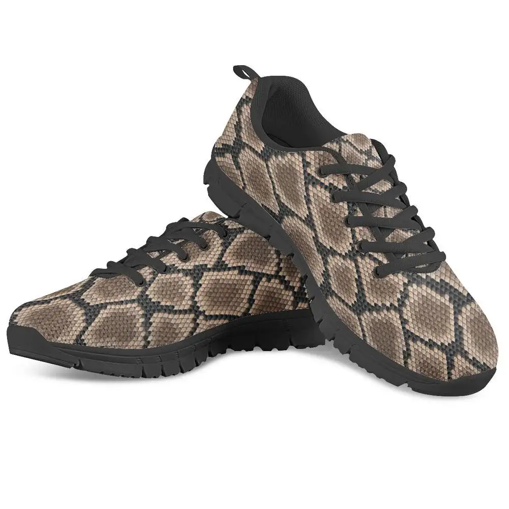 2025 Cute Snakeskin Skin Pattern Sport Jogging Running Shoes For Women Nurse Walk Casual Shoes Mesh Ladies Sneakers Woman Flats