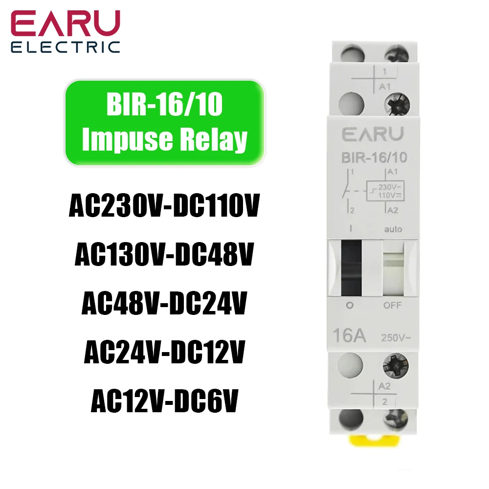 

Импульсное реле двойного напряжения, 16 А, 230 В переменного тока, 110 В, 24 В постоянного тока, бытовое электрическое импульсное реле, реле автоматического управления цепью освещения