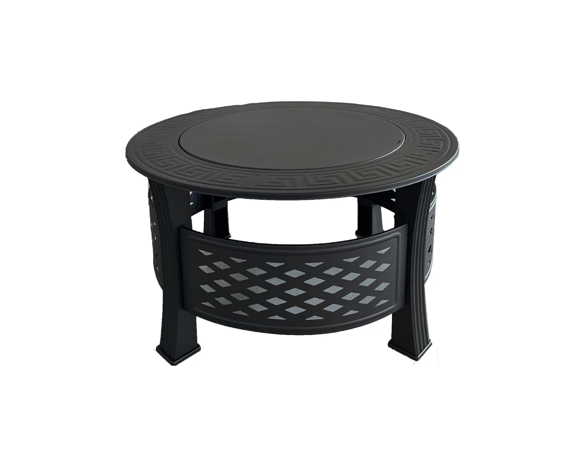 Winter Garden Fireplace Tea Table 4-6 People Outdoor Brazier BBQ Table BBQ Grill Heating Stove