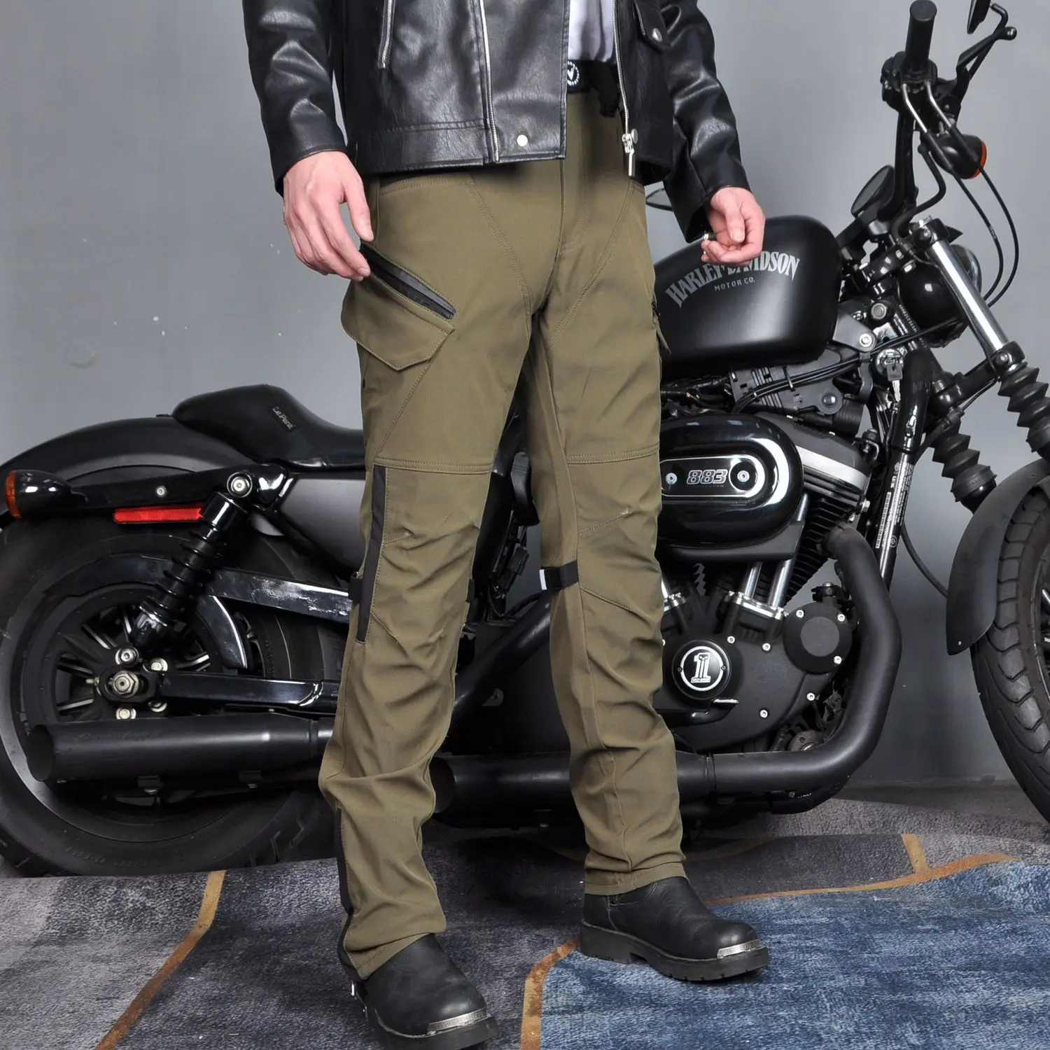VOLERO motorcycle pants drop-proof cycling pants waterproof windproof double-layer breathable high-waisted locomotive pants men