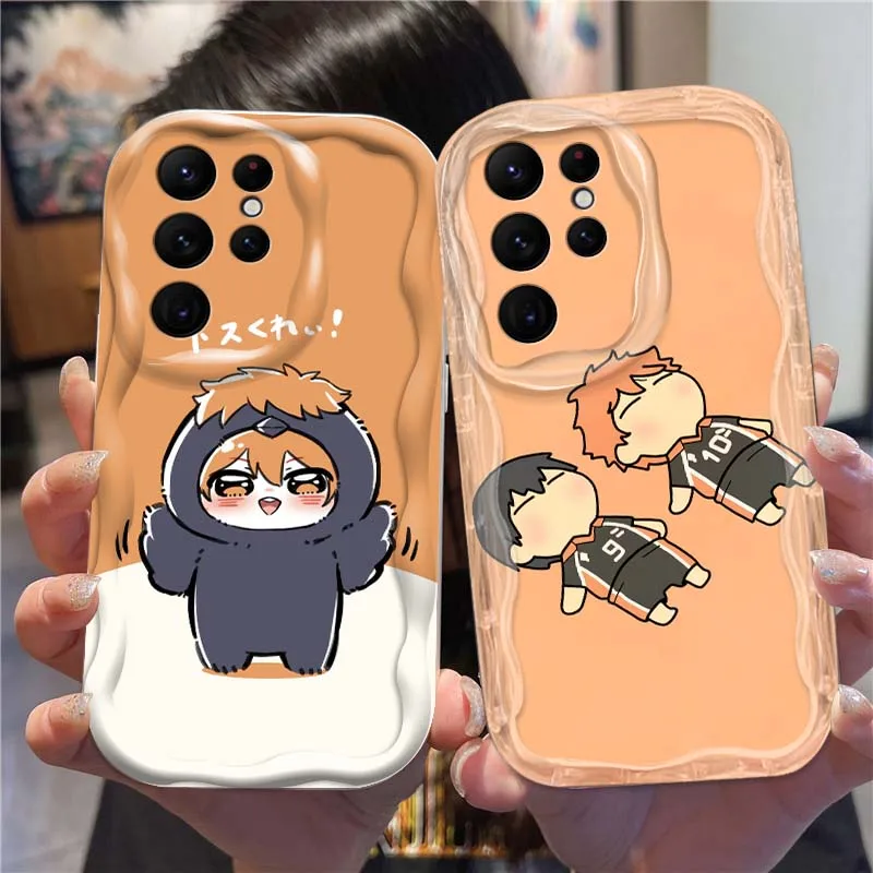 

Anime Haikyuu Hinata Shoyo hot Phone Case For Samsung S25 S24 S23 S22 S21 S20 A04 A05s A05 A06 Ultra Plus FE 5G Wave Oil