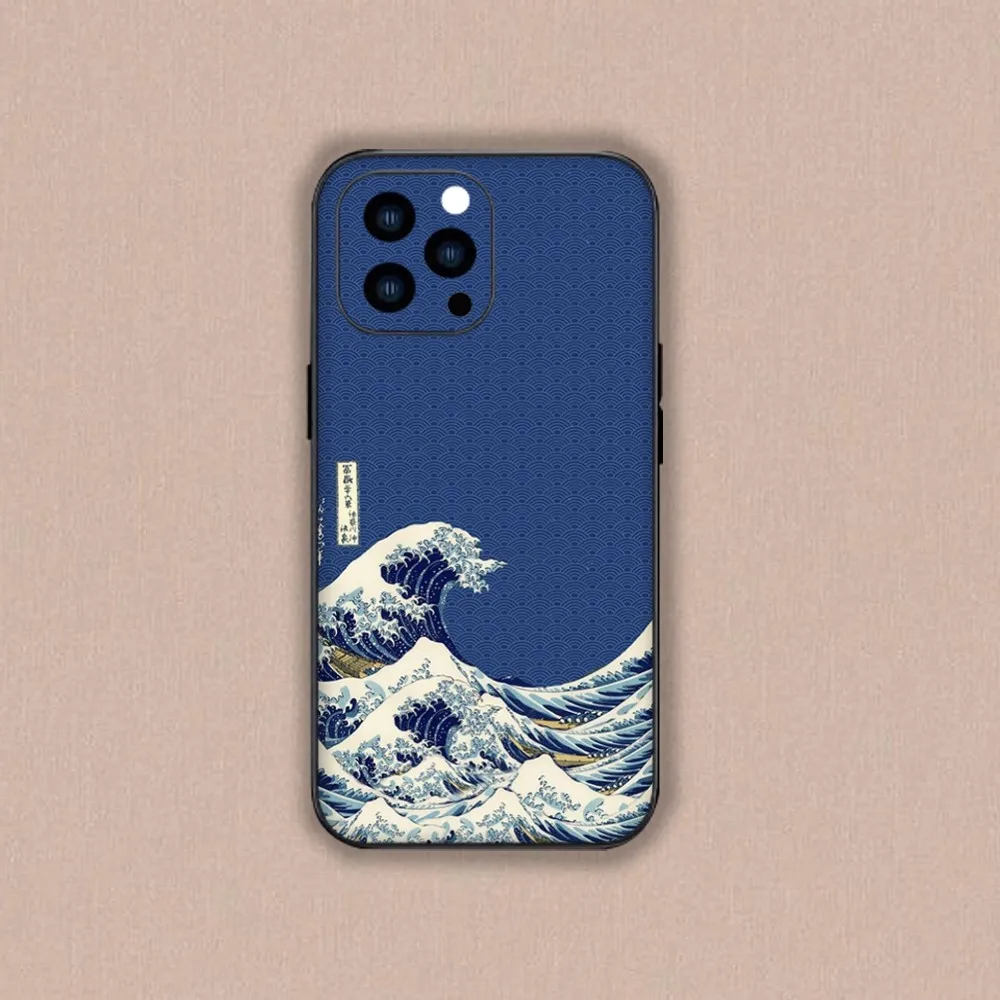 The Great Wave Off Kanagawa Phone Case For Samsung S24 S23 S22 S21 S20 Plus Ultre Note S20 FE Black Case