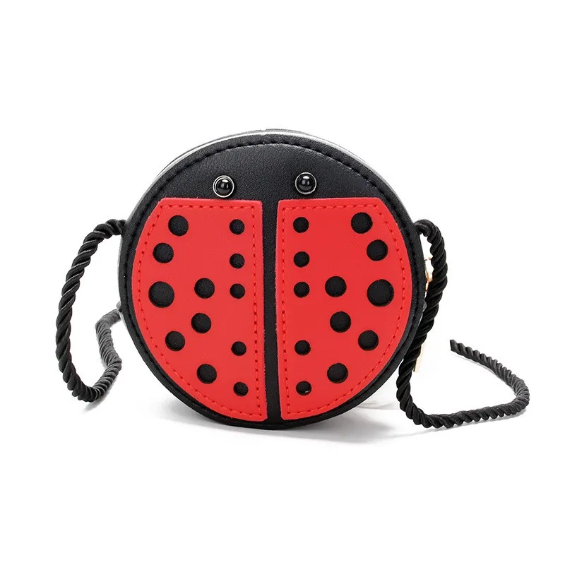 Cartoon Bee Ladybug Snail Messenger Bag Lovely Children\'s PU Leather Coin Purse Handbags Cute Kids Accessories Shoulder Bags