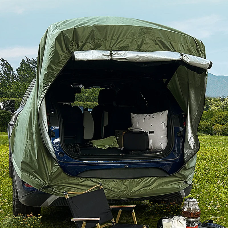 Automatic Rear Roof Extension Tent With Canopy Sunshade Rainproof Outdoor Camping Backpacking