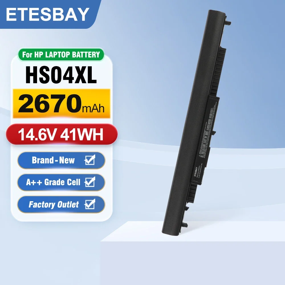 ETESBAY 807956-001 HS03 HS04 41Wh Laptop Battery Replacement for HP Spare 807957-001 807612-421 807611-421 807611-131 15-AY039WM