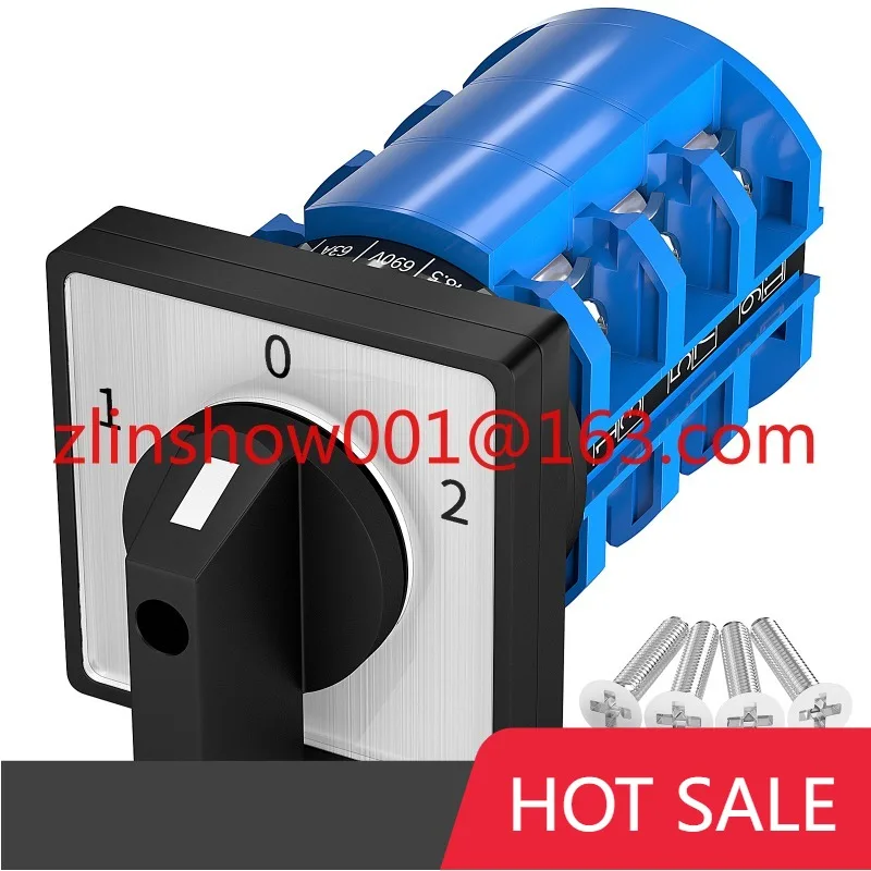 

Поворотный кулачковый селекторный переключатель переменного тока 660 В 63 А ВКЛ/ВЫКЛ/ВКЛ 3-позиционный универсальный переключатель с фиксацией и 12 клеммами