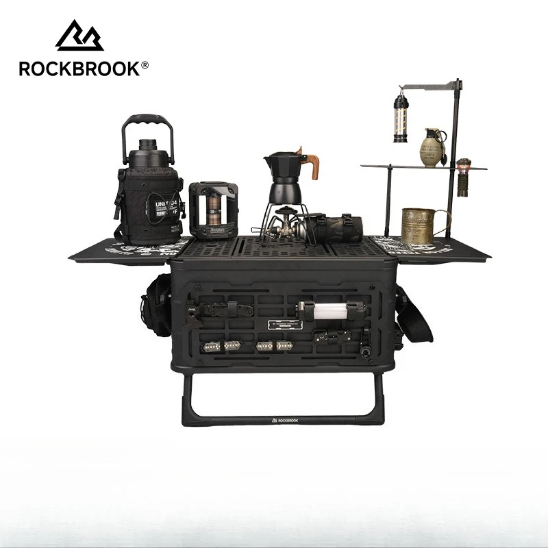 

Outdoor aluminum alloy molle tactical storage box, camping large-capacity equipment finishing box