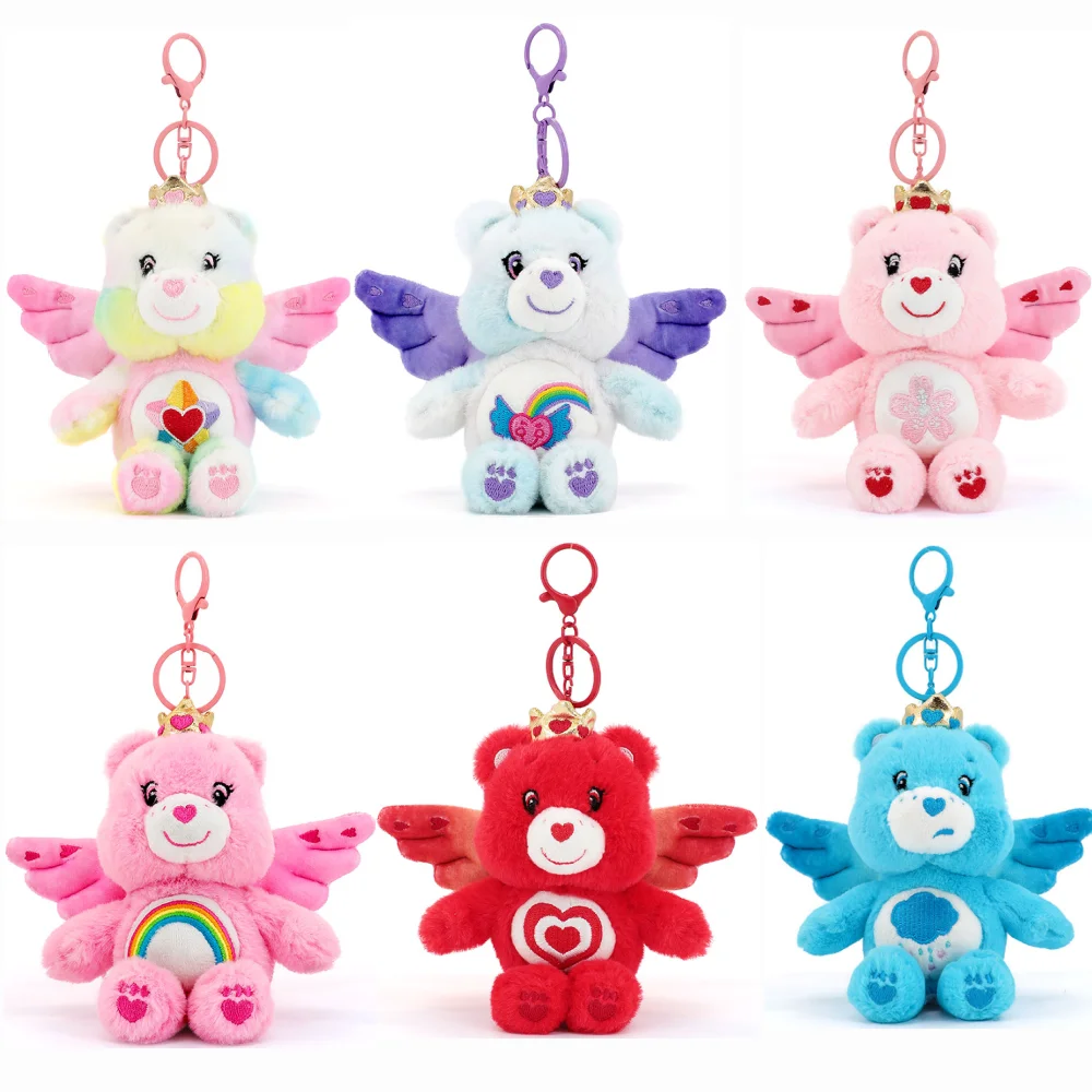 

Care Bears Cute Angel Wings 15cm Plush Keychain Stuffed Doll Pendant Kawaii Bag Charm Luggage Accessory Soft Stuffed Animal Key