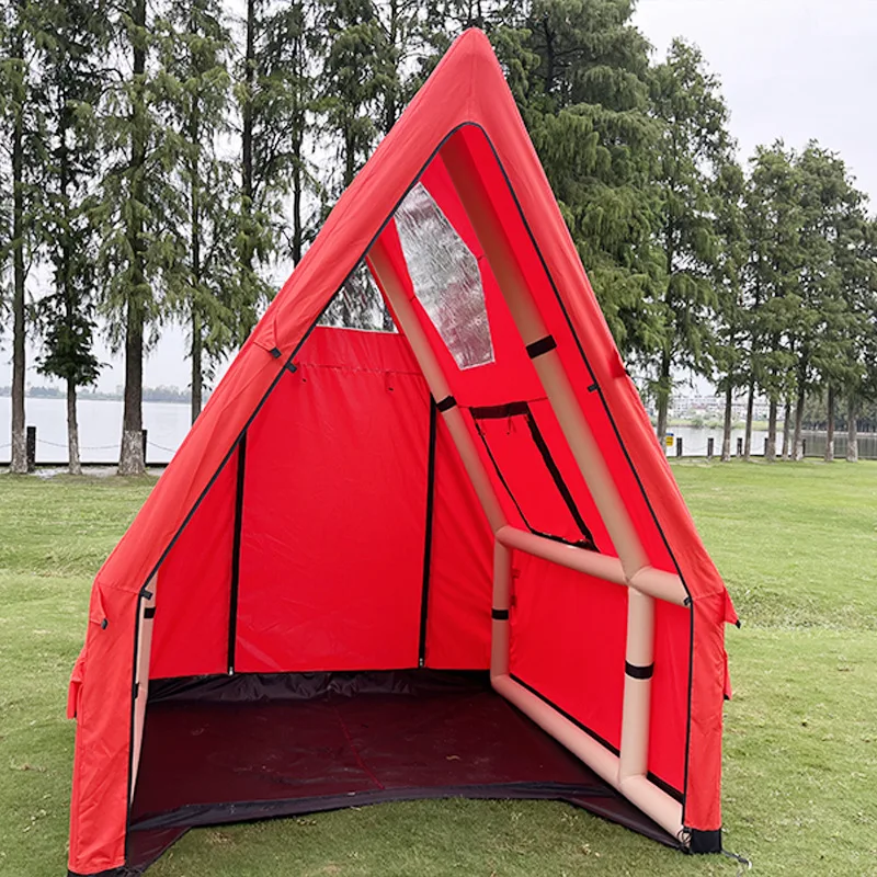 Internet celebrity integrated inflatable tent, outdoor camping thickened warm camping tent camp quick open ridge tent