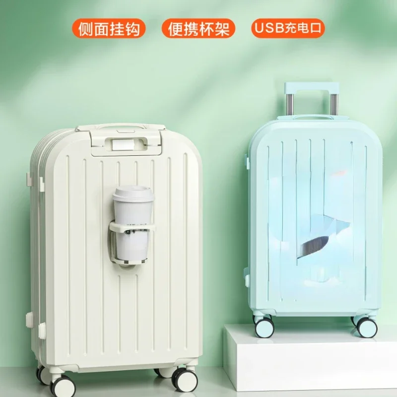

Luggage compartment trolley box,small travel 20 inch durable and lightweight suitcase, silent universal wheel password box