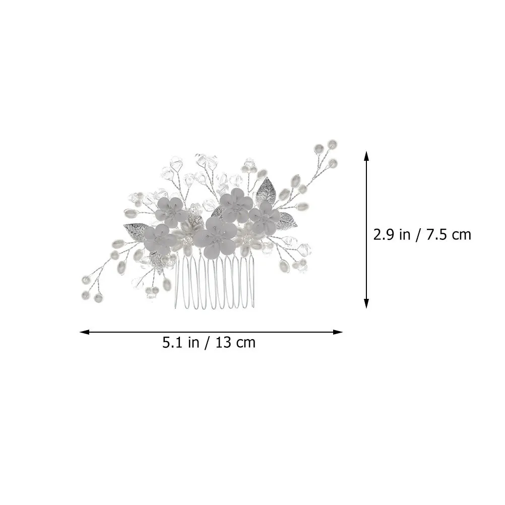 مشط شعر على شكل زهرة، إكسسوار زفاف أنيق، غطاء رأس للعروس خفيف الوزن، قابل لإعادة الاستخدام، ديكور للشعر للنساء والحفلات الراقصة #6