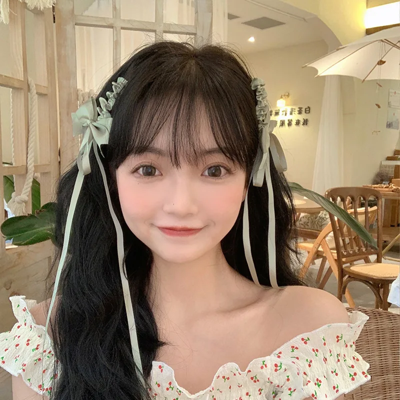 Lolita accessoires nœud épingle à cheveux rose banderole douce mignonne fille japonaise Lolita couvre-chef côté bec de canard clip Lolita épingle à cheveux