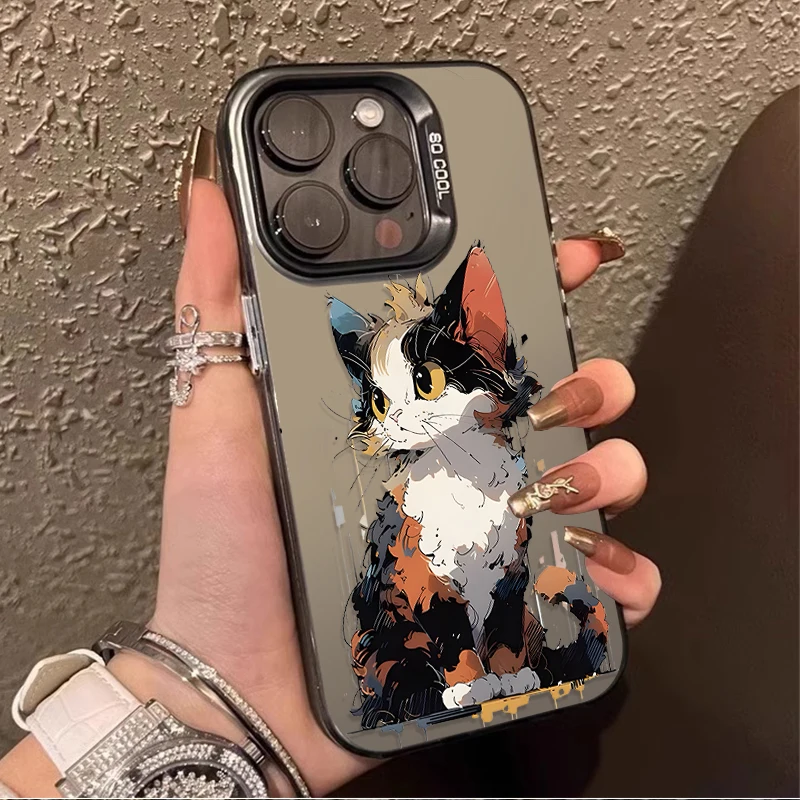 لطيف اللوحة القط حقيبة لهاتف سامسونج غالاكسي A16 A06 A55 A35 A25 A15 A05 A05S A54 A34 A24 A14 A73 A53 A33 A23 A13 A52 A32 A52S A22