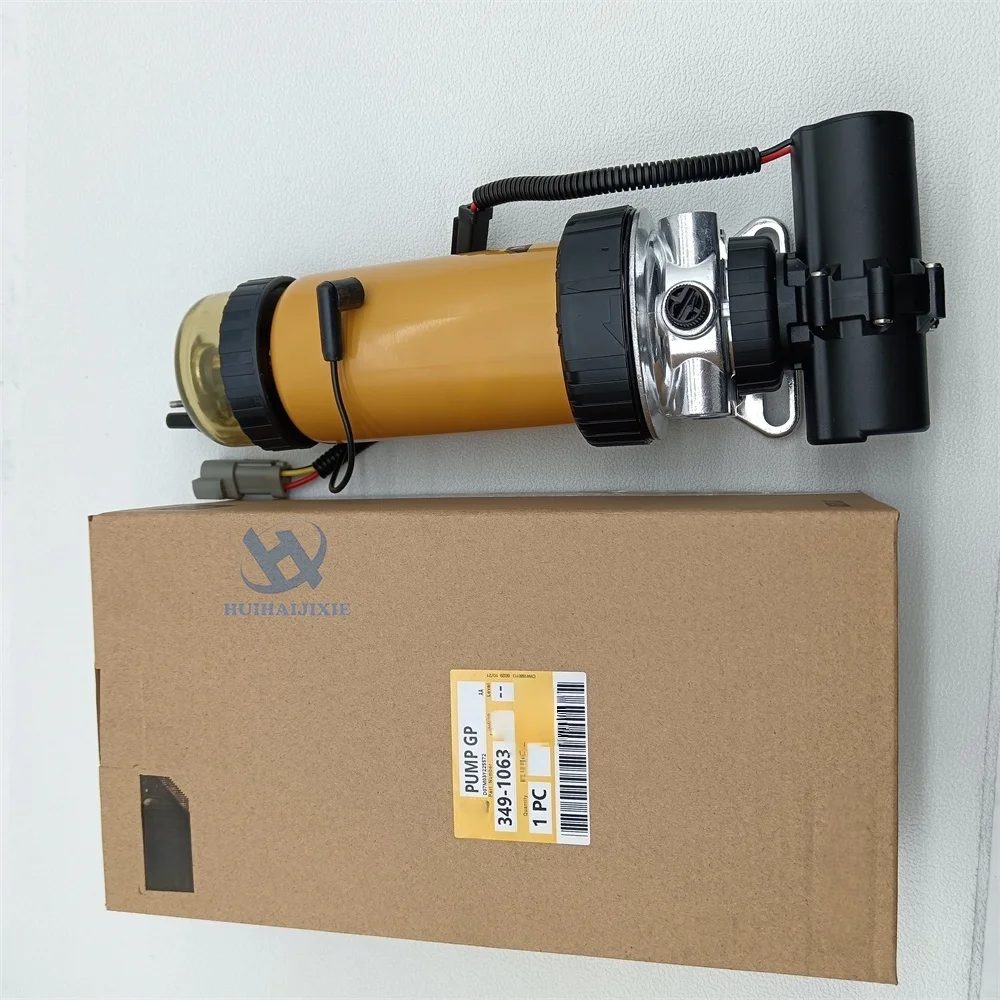 

12V 349-1063 3491063 Fuel Filter Pump Assmbly For Caterpillar CAT Backhoe 414E 416D 416E 420D 428D 428E