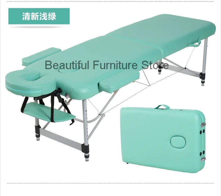 Headboards Folding Bed Massage Pedicure Facial Portable Lash Salon Tables Tattoo Spa Cama Dobravel Beauty Furniture LJ50MB