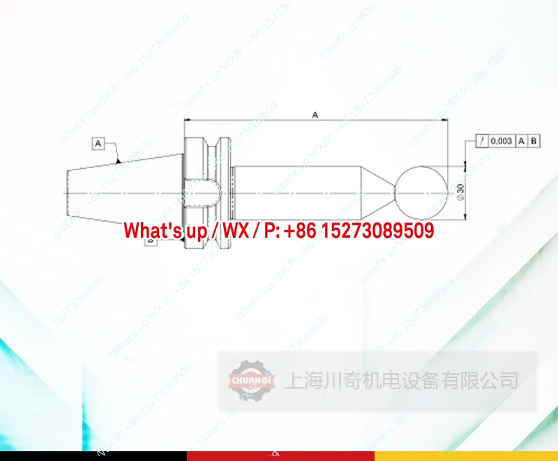 German spindle runout test rod BT40 RTCP check rod for five-axis machine tools
