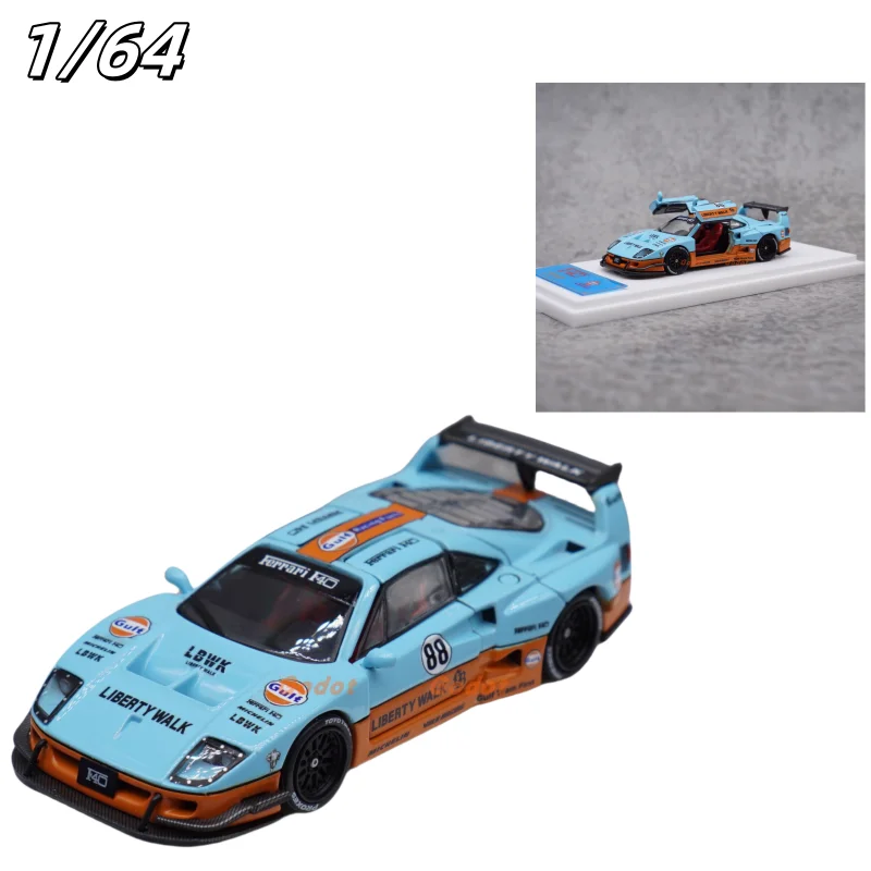 

In stock: 1:64 F40 gull-wing door die-cast simulation alloy car model, boys' festival gift toy, adult decorative item.