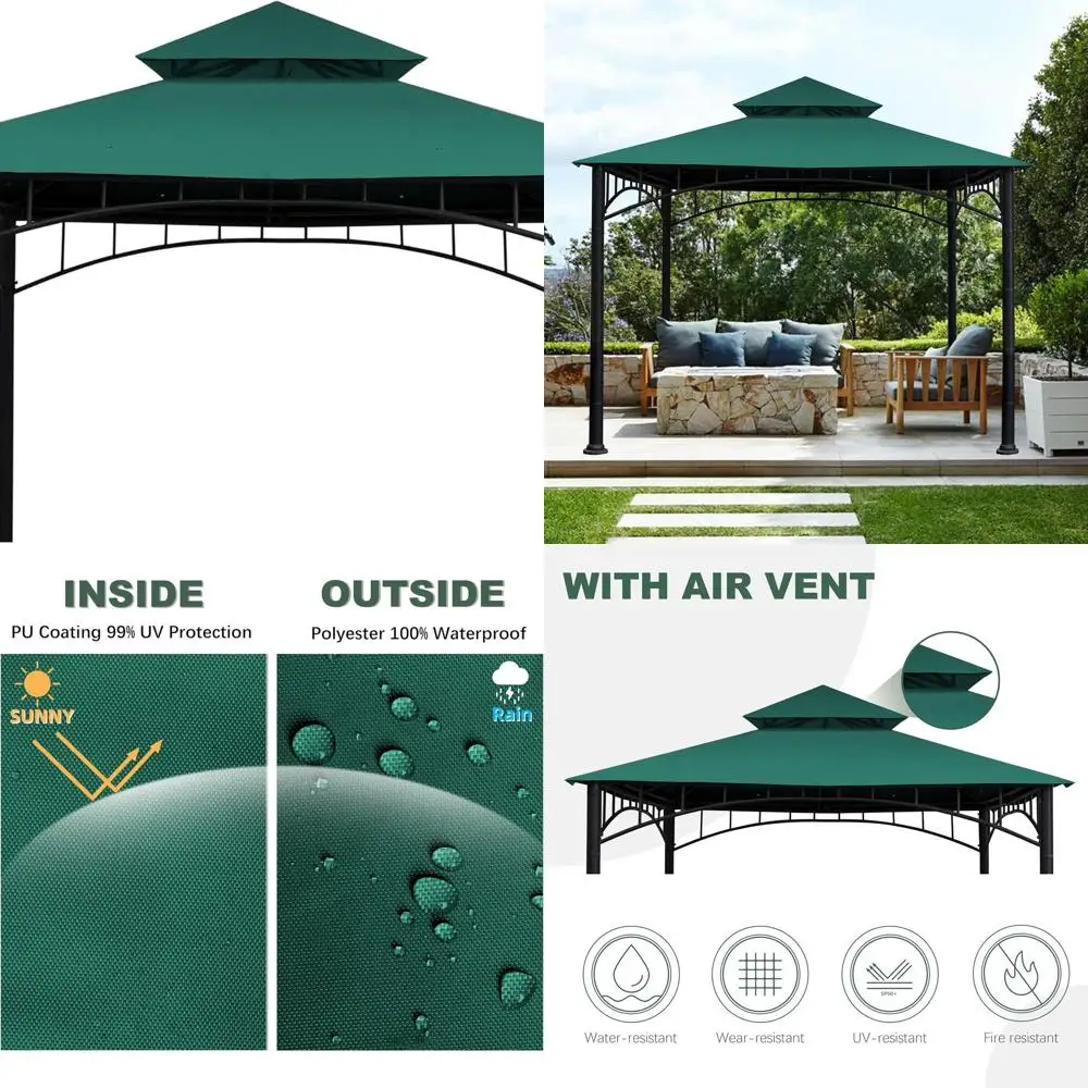 

Forest Green Canopy Roof Cover for L-GZ136PST Gazebo Model