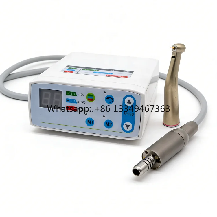 

Dental Brushless Electric Motor with E Type LED Fiber Optic Handle Internal Spray Dental Micromotor Fit for 1:1/1:5 Contra Angle