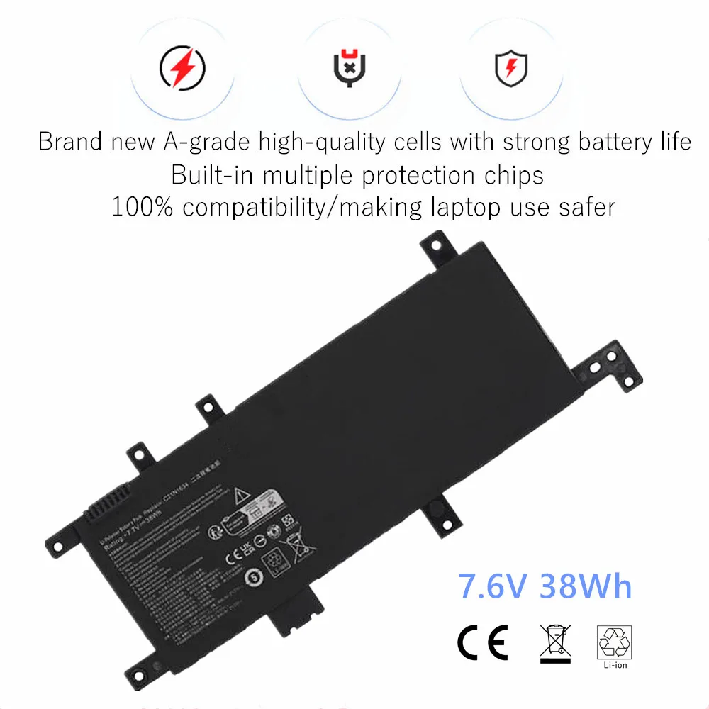 C21N1634 Laptop Battery for ASUS VivoBook R542U R542UR X542U FL5900L FL8000L A580U X580U X580B 2ICP4/59/134