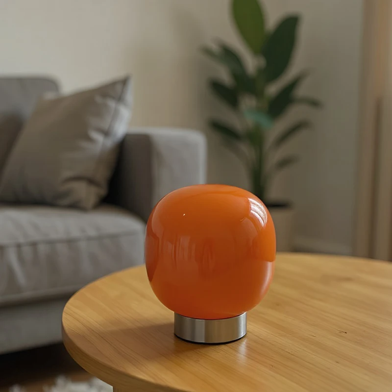 

USB Plug Bauhaus Glass Table Lamp Trichromatic Dimming Bedside Night Light for Bedroom Lighting