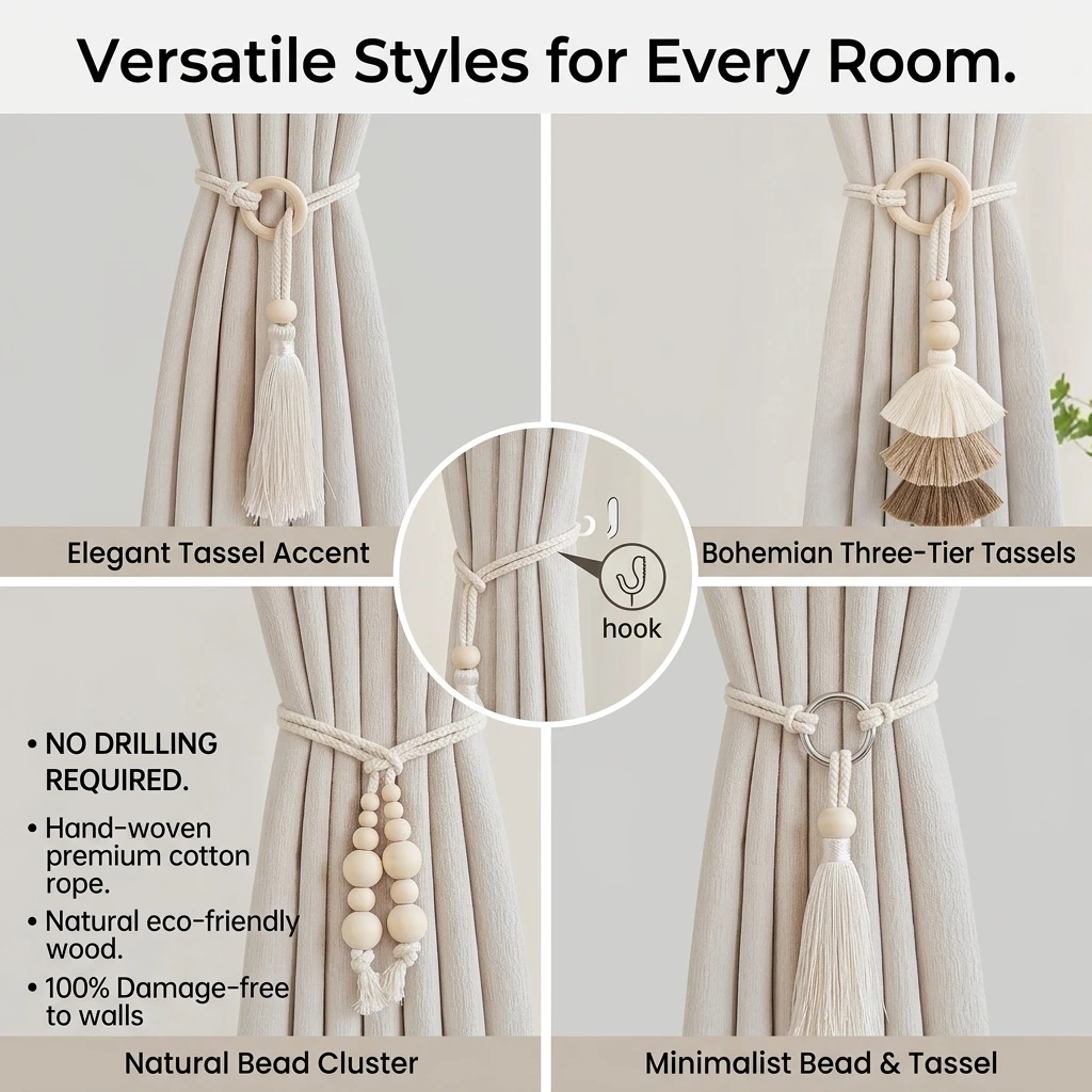 Curtain Tiebacks 1 Pair Modern - огляд і ціна Rope Light Decoration