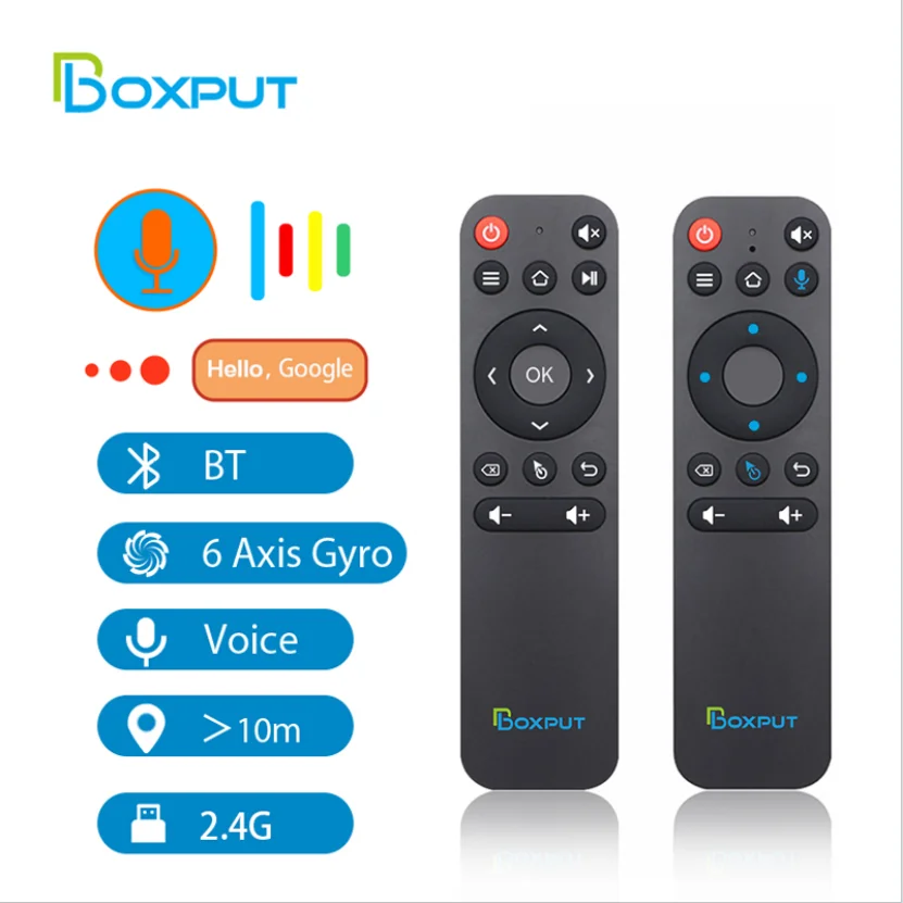 BPR1 BPR1S Plus Voice Air Mouse Remote Control 2.4GHz Wireless Remote With Gyro BLE 5.0 Controller for Android TV Box H96/PC