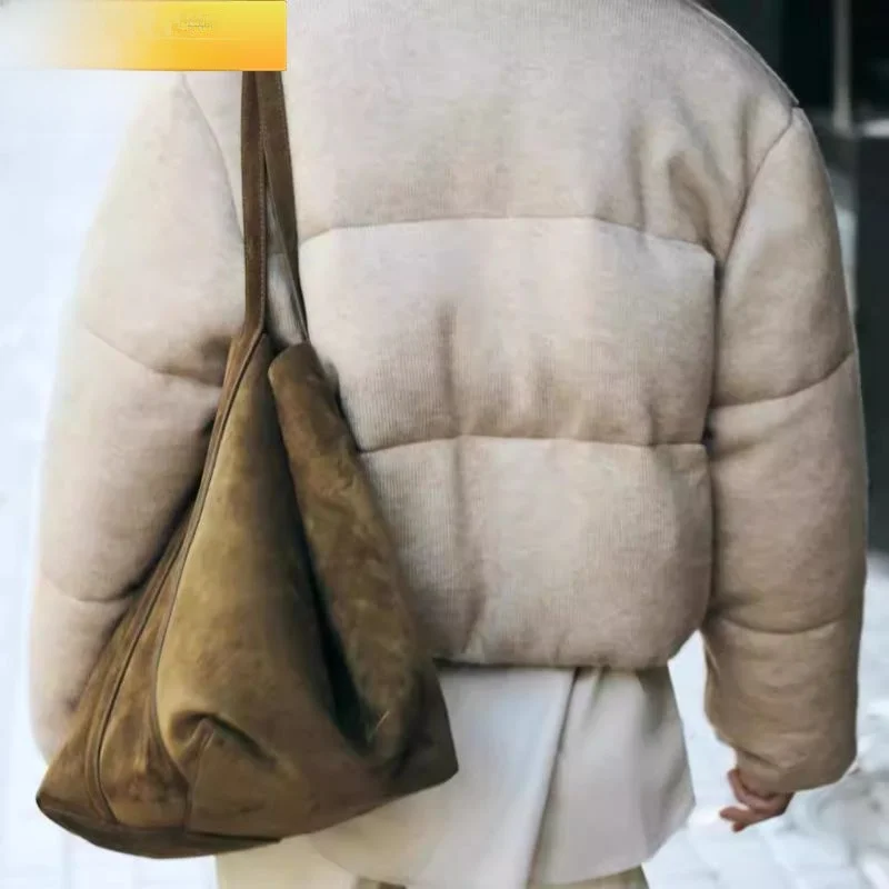 Outono inverno nova chegada jaqueta de aodão f curto quente gola manga longa versátil outerwear estilo coreano deslo...