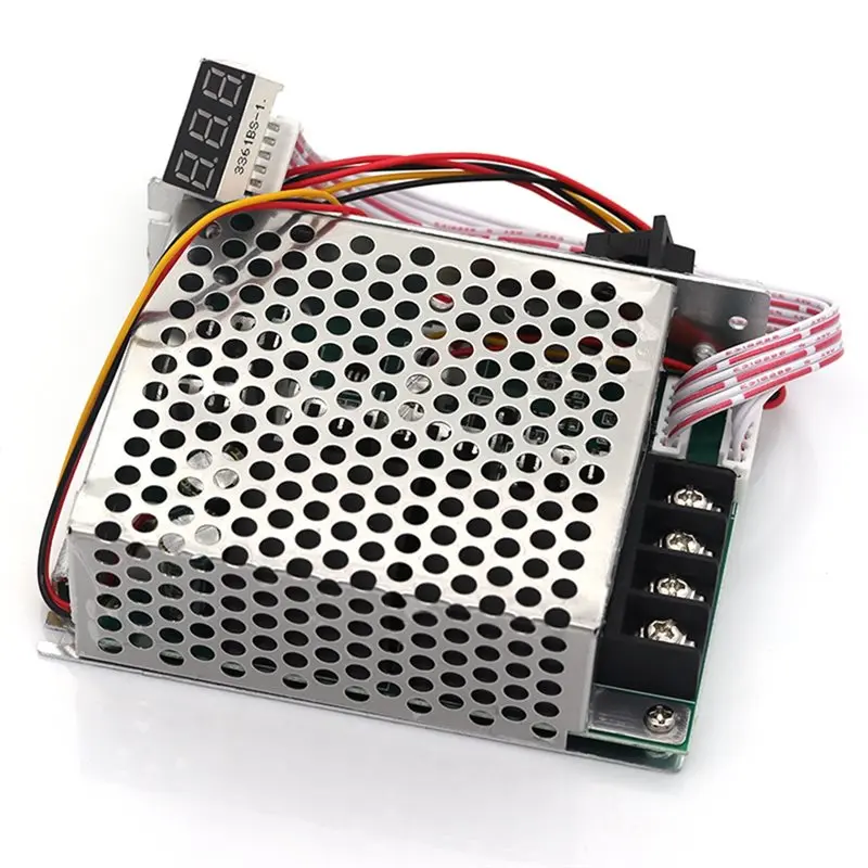 【A17Z】PWM DC Motor Speed Controller DC10-55V Digital LED Display Adjustable Drive Module Input MAX 60A 12V 24V 36V 48V No Case