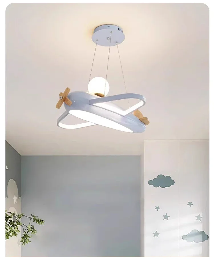 Flugzeug Deckenleuchte Cartoon Kinder Deckenleuchte Kreatives Design Led Weiß Lampe Wohnzimmer Esszimmer Baby Kinderzimmer Zimmer Dekor Lampe – Detail 7