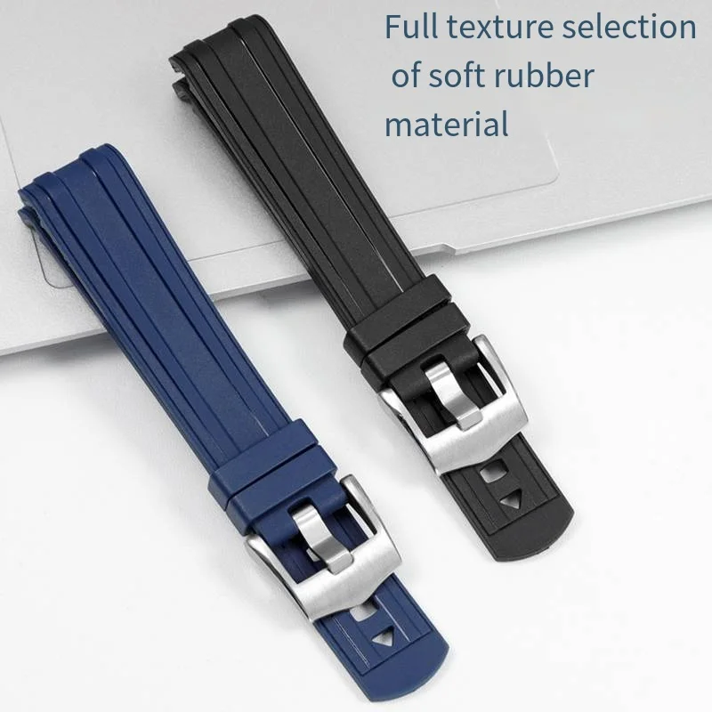 20mm  22mm Rubber Silicone Watch Bands For Omega Seamaster 300 Speedmaster Strap Seiko SKX Watchband Moon Watch Strap