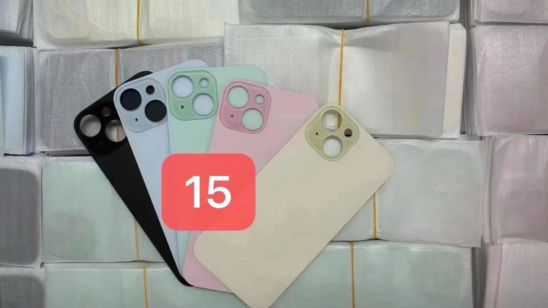 Whole sale OEM 15&15Plus  together back glass with Sapphire mirror,with magnet