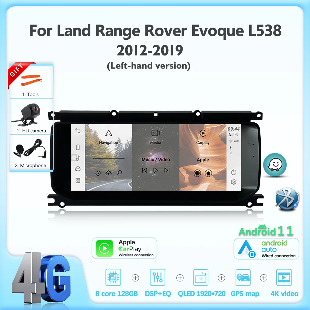 JEHUNG Android For Land Range Rover Evoque L538 2012-2019 Car Multimedia Player CarPlay GPS Radio 5G navigation AC screen