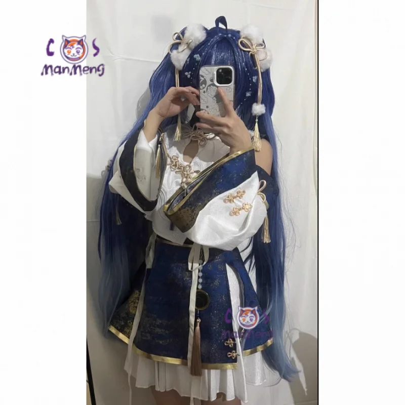 

IUNO Iuno Cosplay Costume Game Wuthering Waves Halloween Women's Elegant Chinese Cheongsam Dress Accessories Carnival Sweet Set