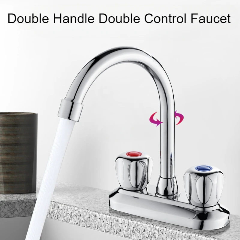 

Смеситель для раковины в ванной комнате, смеситель для горячей и холодной воды, двойная ручка, двойное отверстие, тройное отверстие, двойной переключатель, раковина с двойным управлением