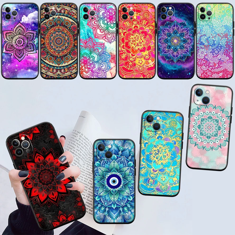 HU26 Mandalas  Flower Phone Case for Samsung Galaxy M06 M15 M16 M35 M55 M56 A36 A42 A50 A50S A51 A52 A32 A33