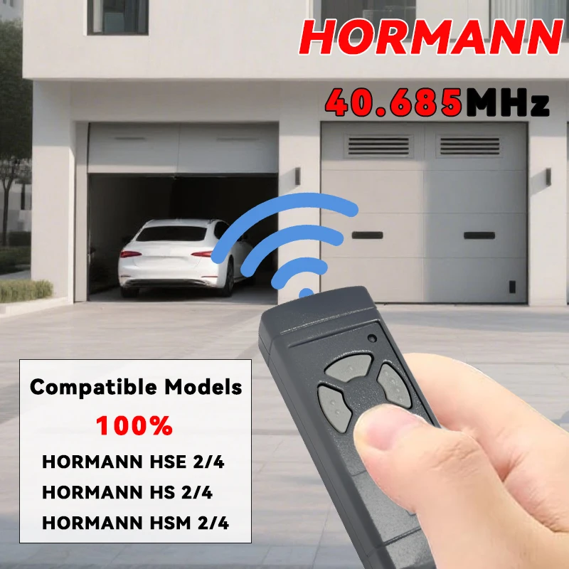 

Клон 40,685 МГц HORMANN HSE2 HSE4 Дубликатор с дистанционным управлением для гаража Grundmann HSM4 Серый передатчик открывания дверей для ворот